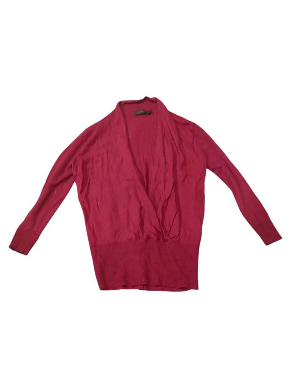 THE LIMITED Magenta/Pink/Purple Long Sleeve Crossover Sweater Women's Size L